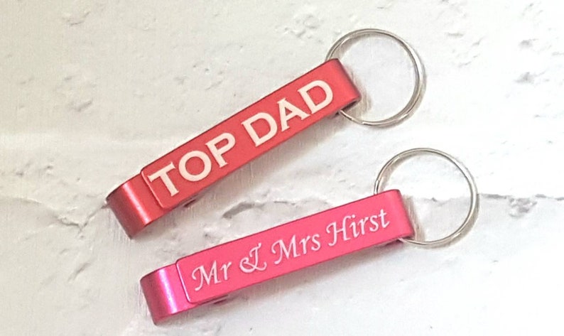 Personalised No.1 Bottle Opener Keyring Father/'s Day Birthday Gift For Men Dads