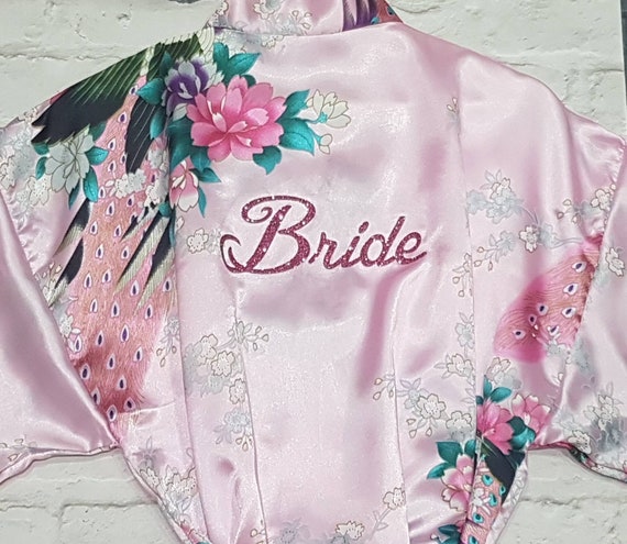 Bridal Party Dressing Gowns Bride Satin 