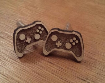 Video Game Controller Style Cufflinks. Mens Funky Wooden Cufflinks, Gaming Gifts, Gaming Cufflinks.