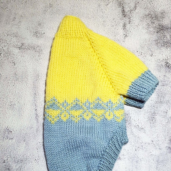Cable Knit Dog Sweater- Small / Medium Dog Sweater - Pet Sweater-Dog Costume - Jacquard dog sweater - Handmade dog sweater