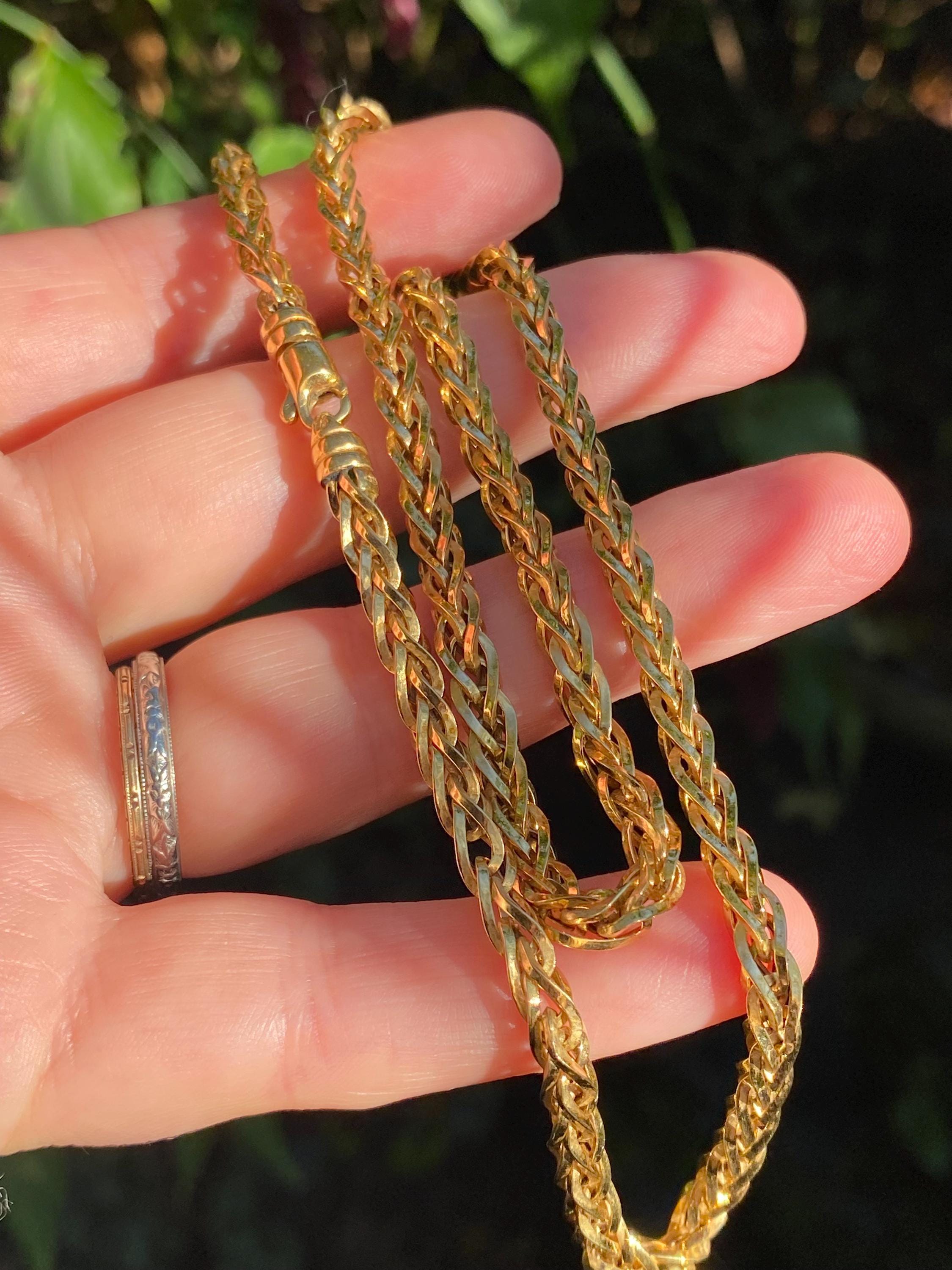 Vintage 9ct Gold Spiga Chain 20 Inches Grams