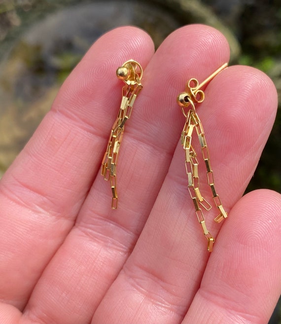 9ct chain earrings 9ct chain earrings