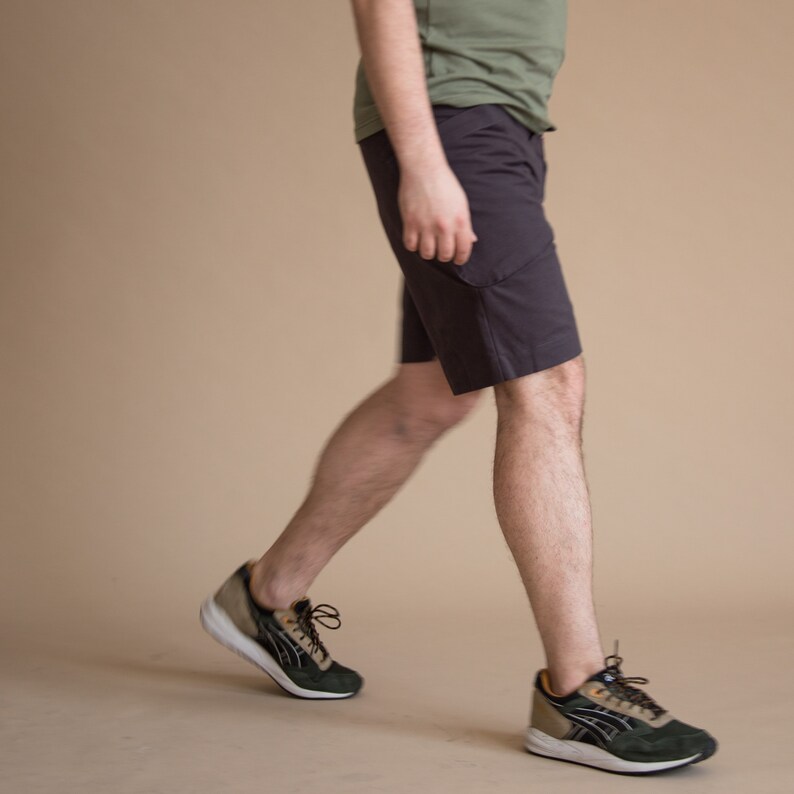 silk screen printed trousers zipper apparel Grey cargo shorts mens short pants designer shorts shorts with pockets