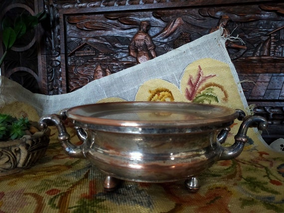 Grand Plat Ancien En Cuivre Martelé – Cheminée Française XVIII-XIXème Siècle