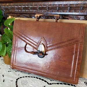 Vintage Sac à main en cuir.Sac fait à main sans remarque,Souvenir de la vie trditionnelle.