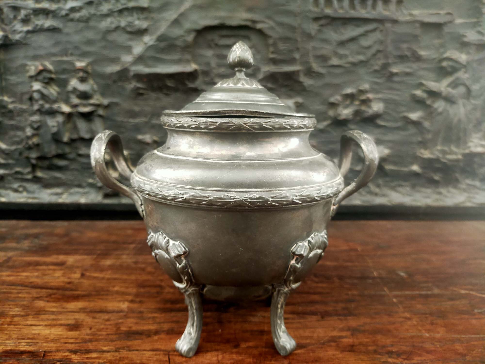 Antique Pot de La Table, Porteur Lux Pour Des Sucres ou Bonbons.magnifique Collection Française en É