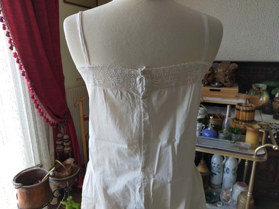 Chemise de nuit en coton romantique Française,Den… - image 4