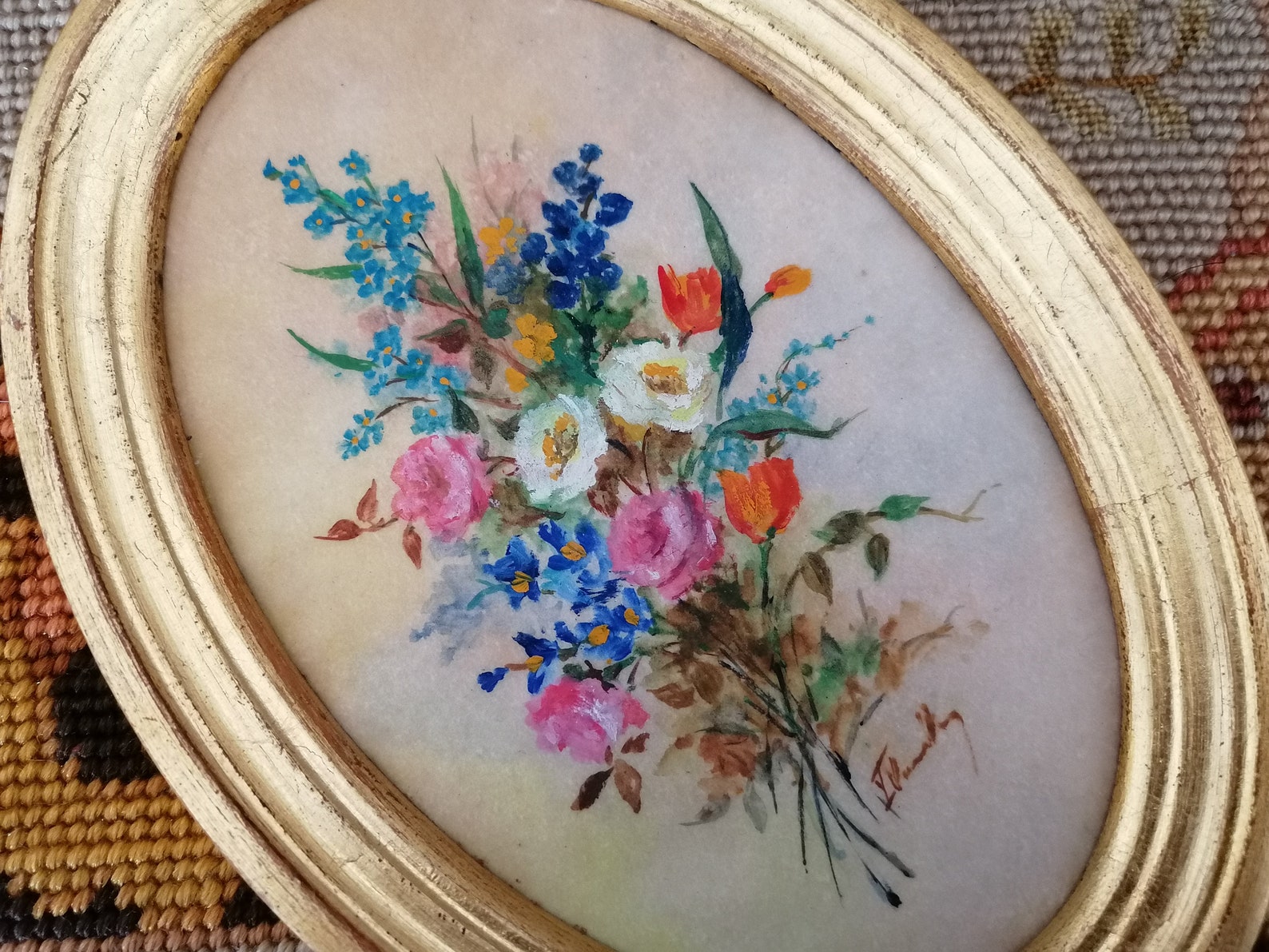 Special collectionPainting on vellum. Floral art on calfskin. Etsy