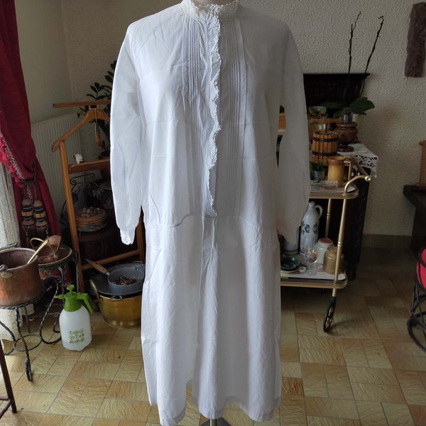 chemise de nuit romantiques Français,Robe de nuit.Chemise robe en coton.ferme française,Souvenir de la vie traditionnelle.