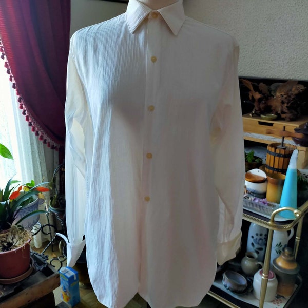 Vintage chemise longue Française,Chemise robe en coton.romantique français,Souvenir de la vie traditionnelle.