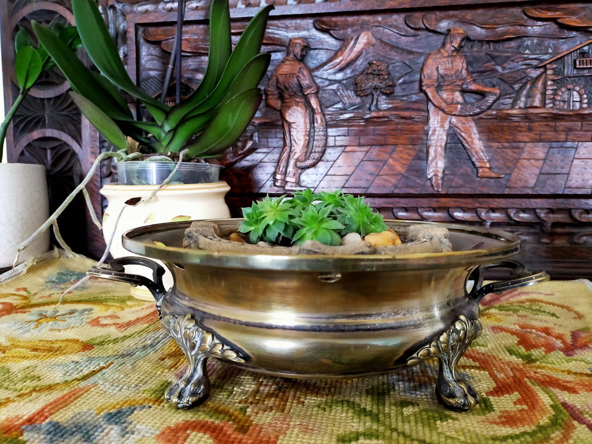 L'ancien Chauffe-Plat en Cuivre, Ferme Français Traditionnelle.grande Plaque, Décoration Lux.époque