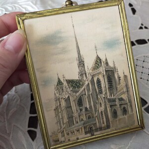 Vintage Cadre Français,cadre en bronze doré,Cadre mural,Style classic,Carte originale.Souvenir de la vie traditionnelle.