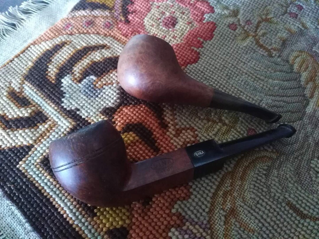 Vintage French Pipes,pipes Collection in Briar,stem in Amber,briar