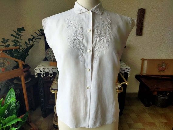 Antique French Worker Shirt, Peasant Natural Homespun Linen