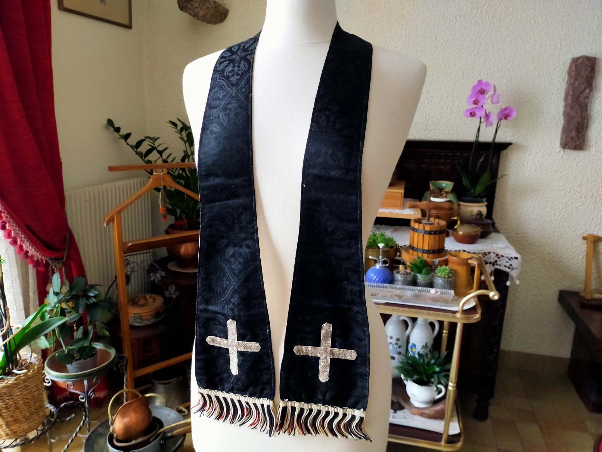 Ancienne Ceinture Religieuse.vintage Objet Religieux Rareboîte Originale Religieuse, Sacré-Croix Cat