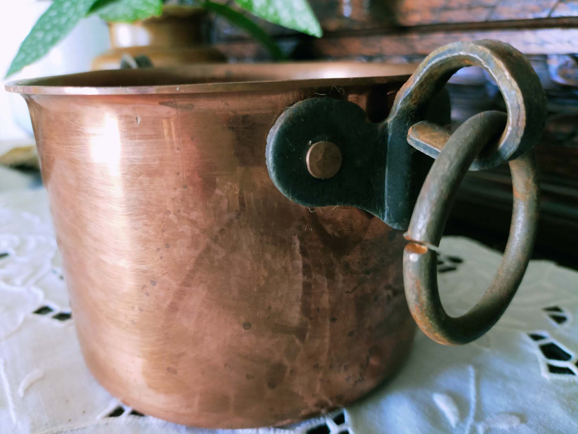 Vintage Pot de Soupe Français, Cuisine Français Rustique, Ferme Français Traditionnelle.casserole en