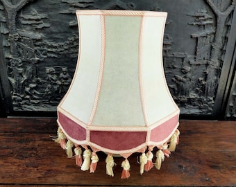 Large leather and fabric lampshade,Romantic French lampshade.Elegant decoration of your room.Remembrance of traditional life..