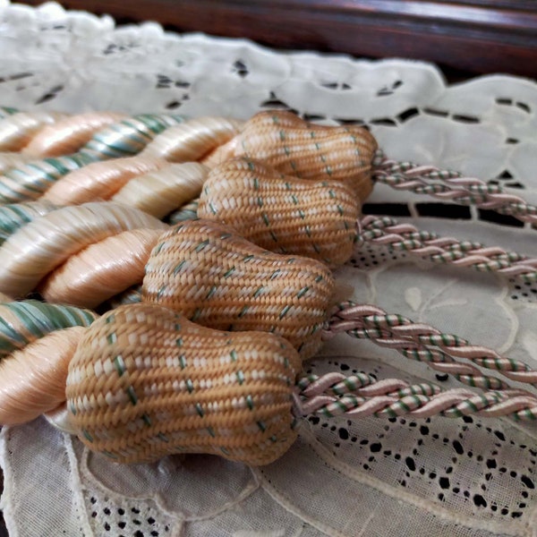 Vintage corde épaisse Rideau embrasses,Liens de rideau de corde.Rideau passementerie.accessoire de la vie Lux.Souvenir français.A01