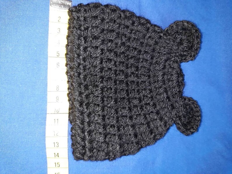 baby photo prop customizing possible Blue Babyhat with bear ears preemie newborn toddler size blue baby bearhat newborn photo prop