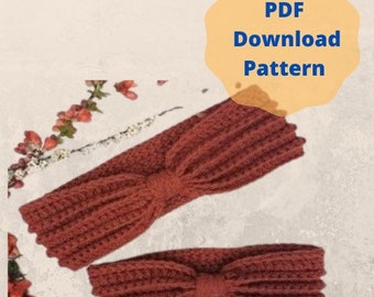 Crochet Pattern Floortje Headband, Twisted Braid Look Crochet Headband for Woman and Teens, PDF Pattern , Direct Download, No finished item