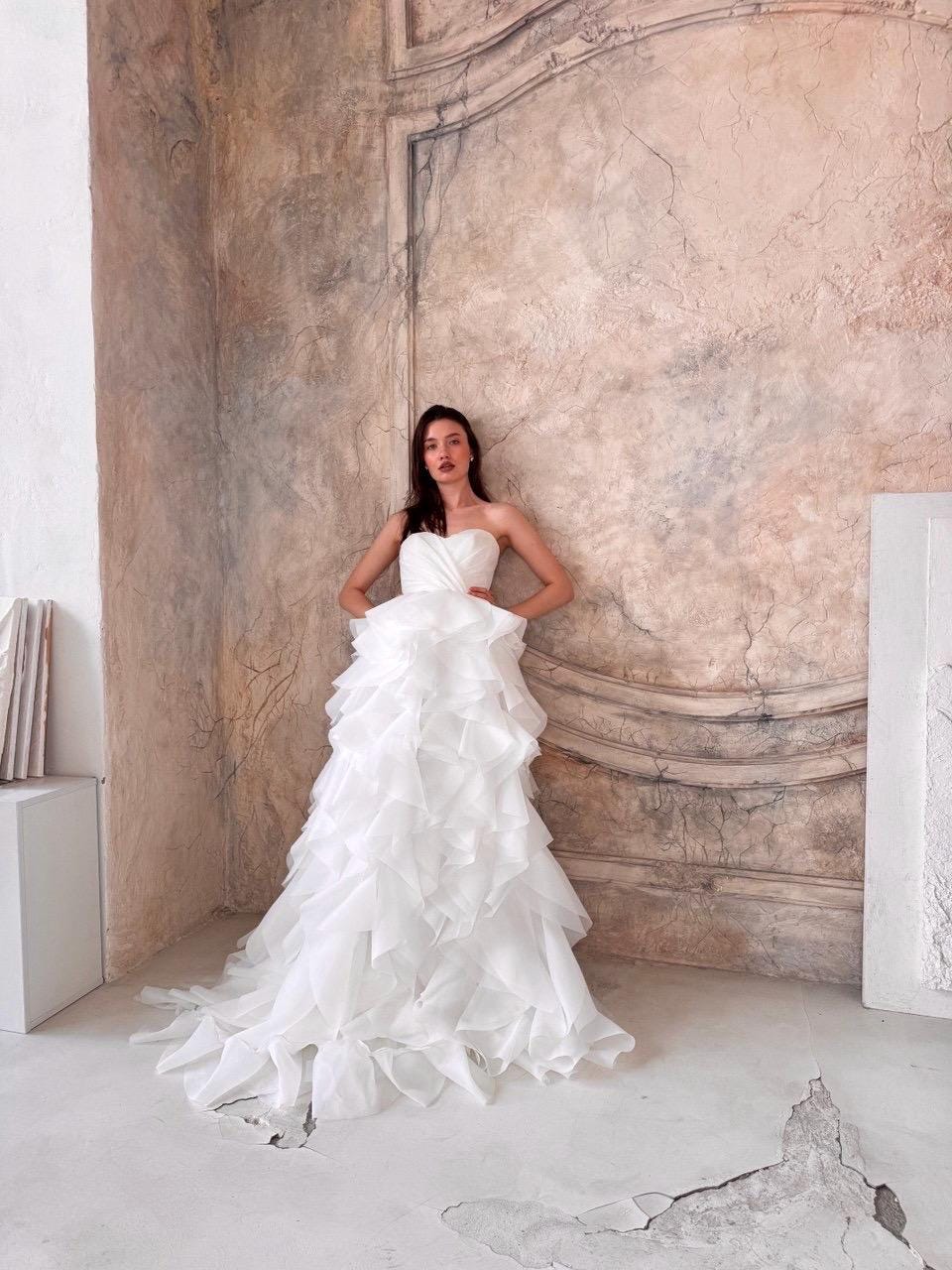 Layered Ruffle Wedding Dress - Etsy