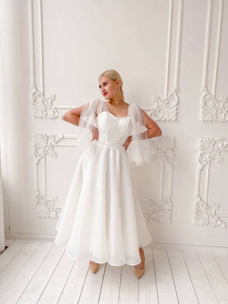 minimalist tea length wedding dress minimalist tea length wedding dress
