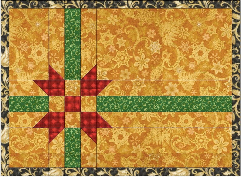 Placemats, Gift box with bow, PDF pattern image 7