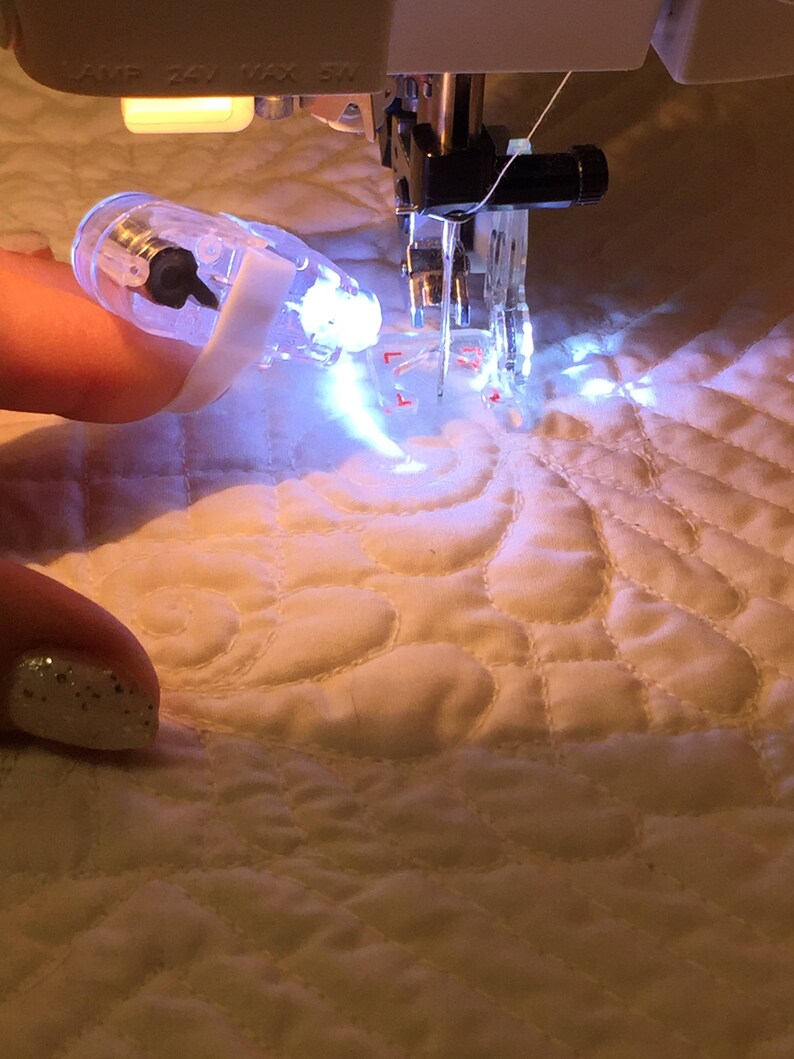 LED finger lights for free motion quilting, sewing, cleaning/repairing sewing machine, finding small parts, also party lights. WATERPROOF image 4