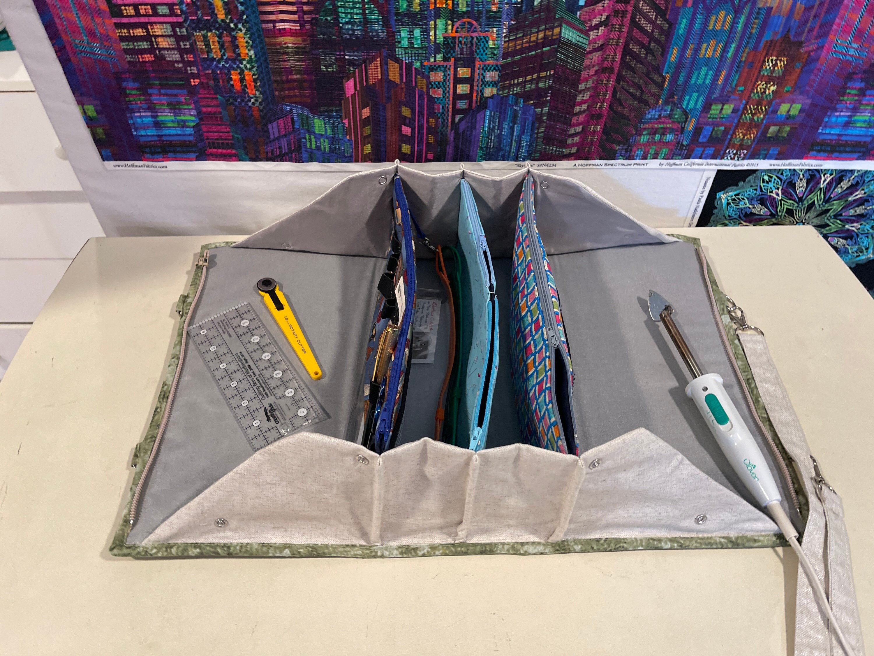 Organizer Tasche zum Nähen Quilten Basteln mit Stickerei | Etsy