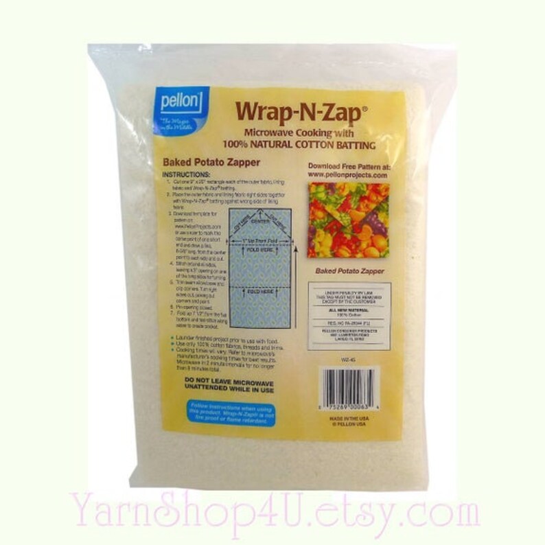 Natural Cotton Wrapnzap Batting in a Package Pellon Etsy Canada