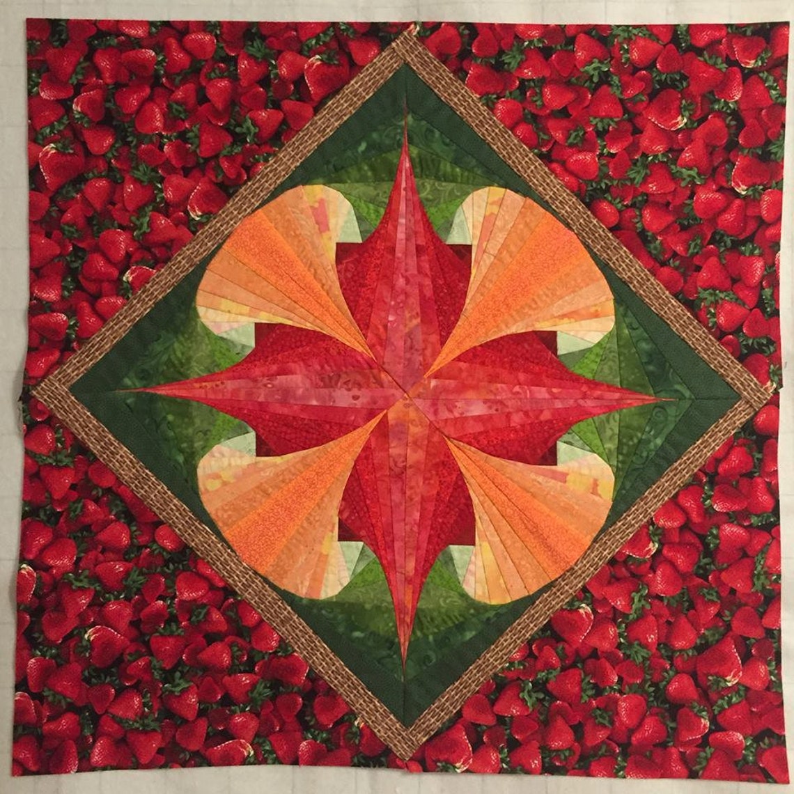 Twisted log cabin triangular in a square PDF pattern | Etsy