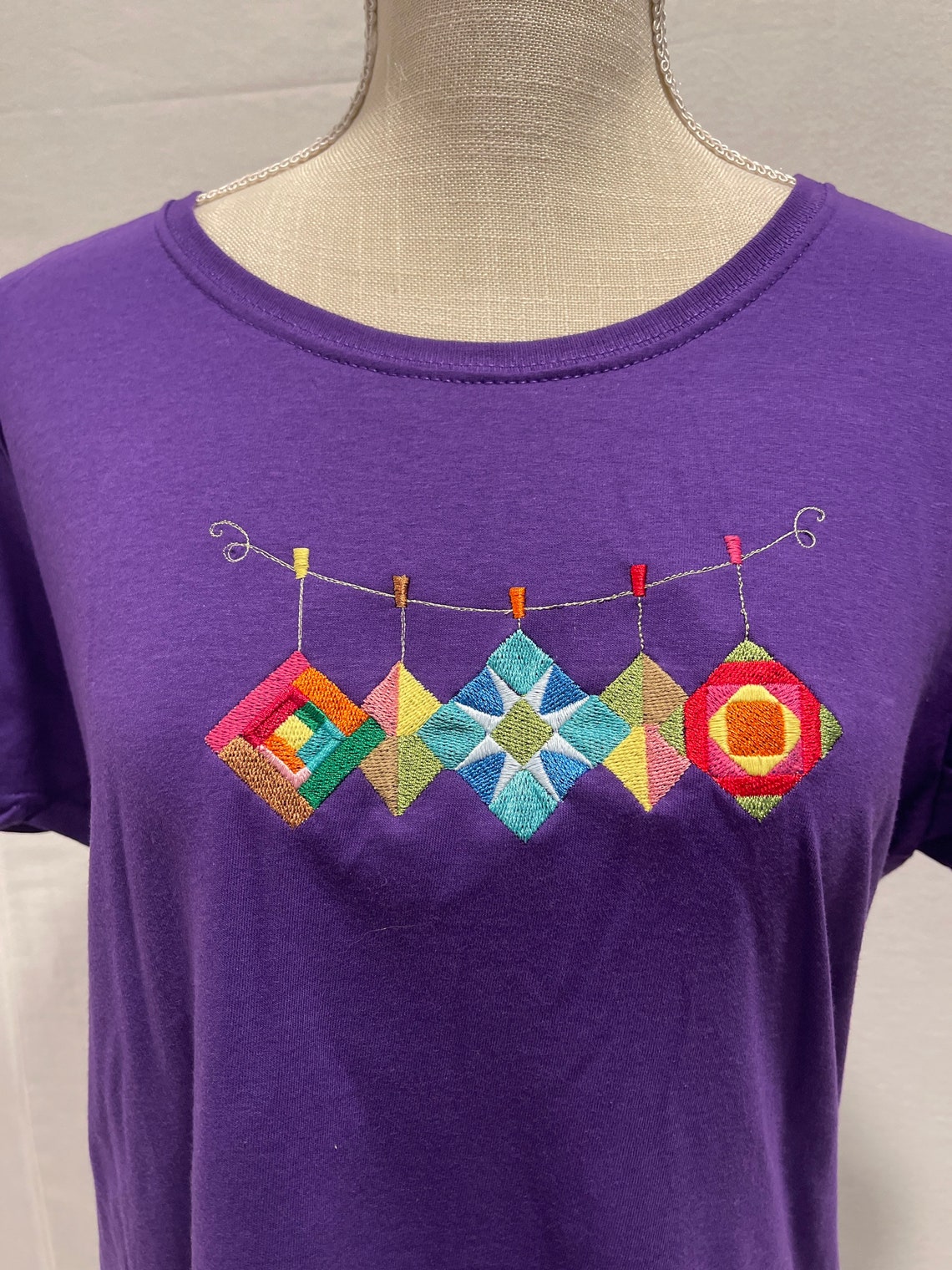 Tshirt Embroidered Women Short Sleeve Tshirt Embellished Etsy