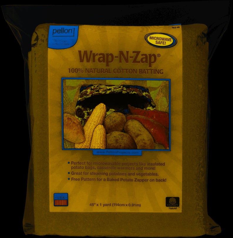 Natural Cotton Wrapnzap Batting in a Package Pellon Etsy