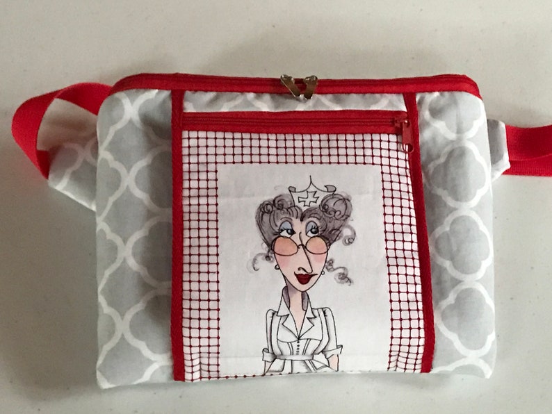 Nurse hip bag detachable multipocket 2 zippered pockets Etsy