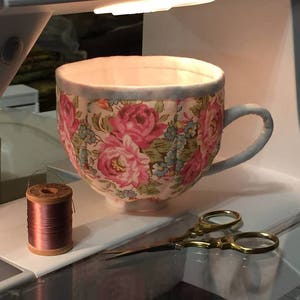 Cotton porcelain, tea/coffee cups made of fabrics, PDF tutorial