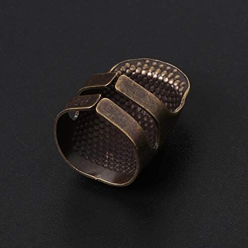 Jinyi Vintage Sewing Thimble Adjustable Finger Metal Shield