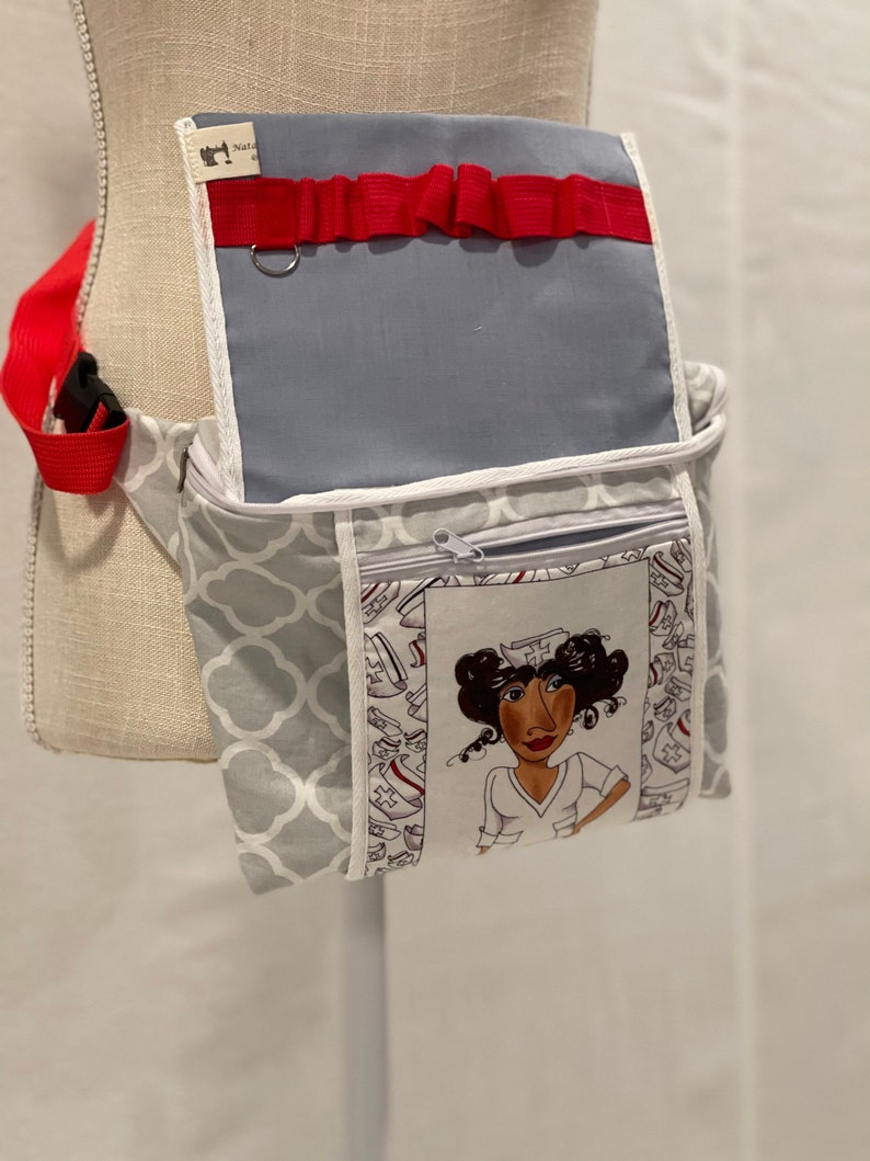 Nurse Hip Bag Adjustable Strap 2 Zippered Pockets Outside Etsy