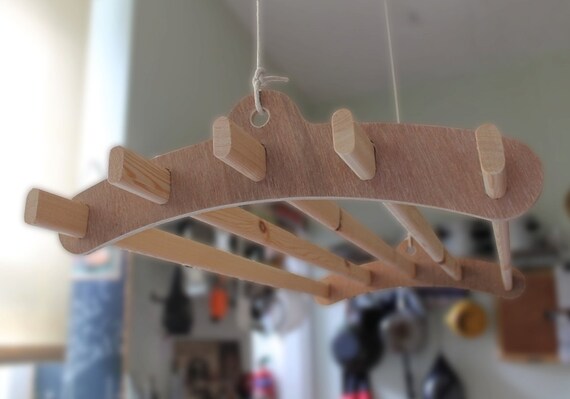 5 Lath Wooden Hanging Clothes Drying Rack Or Pot Rack Etsy