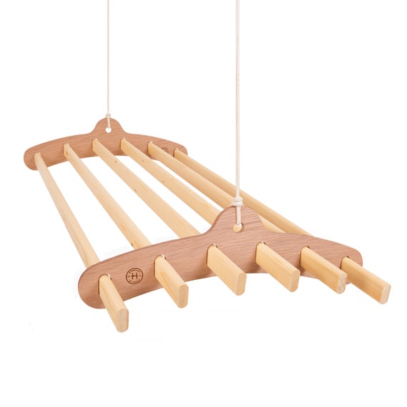 6 Lath Compact Wooden Hanging Clothes Drying Rack Or Pot Rack Etsy