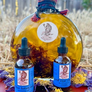 Blue lotus anointing oil for face & body/ relaxation/ 3rd eye expansion
