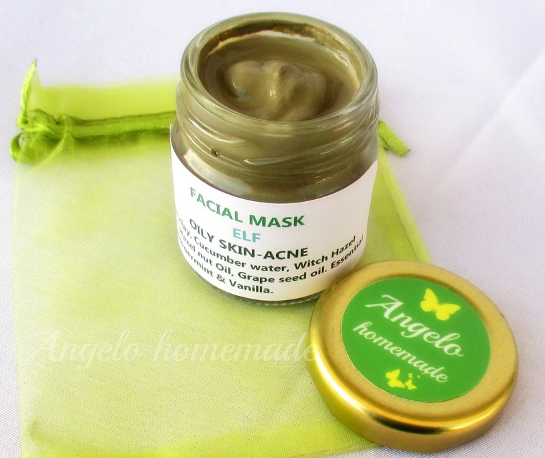 50 French Green Clay Facial Mask Elf Oily Skin Face | Etsy