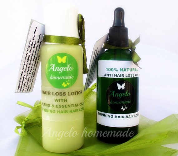Hair Treatment Set Hair Loss Oil And Lotion Natural Hair Etsy