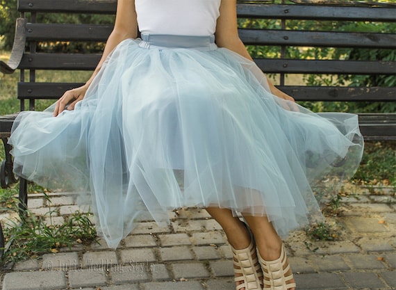 Dusty Blue Tulle Skirt bridesmaid Skirt blue Tulle Skirt bachelorette Skirt short Tutu Skirt ballet Skirt womens Tutu long Tulle Skirt Women Etsy Canada