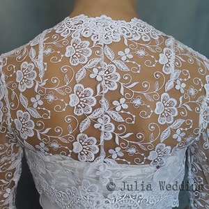 Bridal shrug bridal cover up wedding shrug lace bolero jacket bridal bolero white long sleeve bolero shrug for bride evening bolero shrug