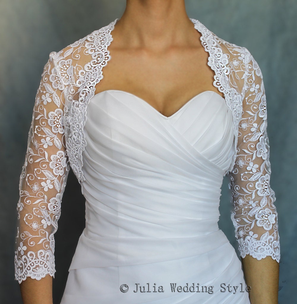 Bridal Shrug Bridal Cover up Wedding Shrug Lace Bolero Jacket Bridal ...