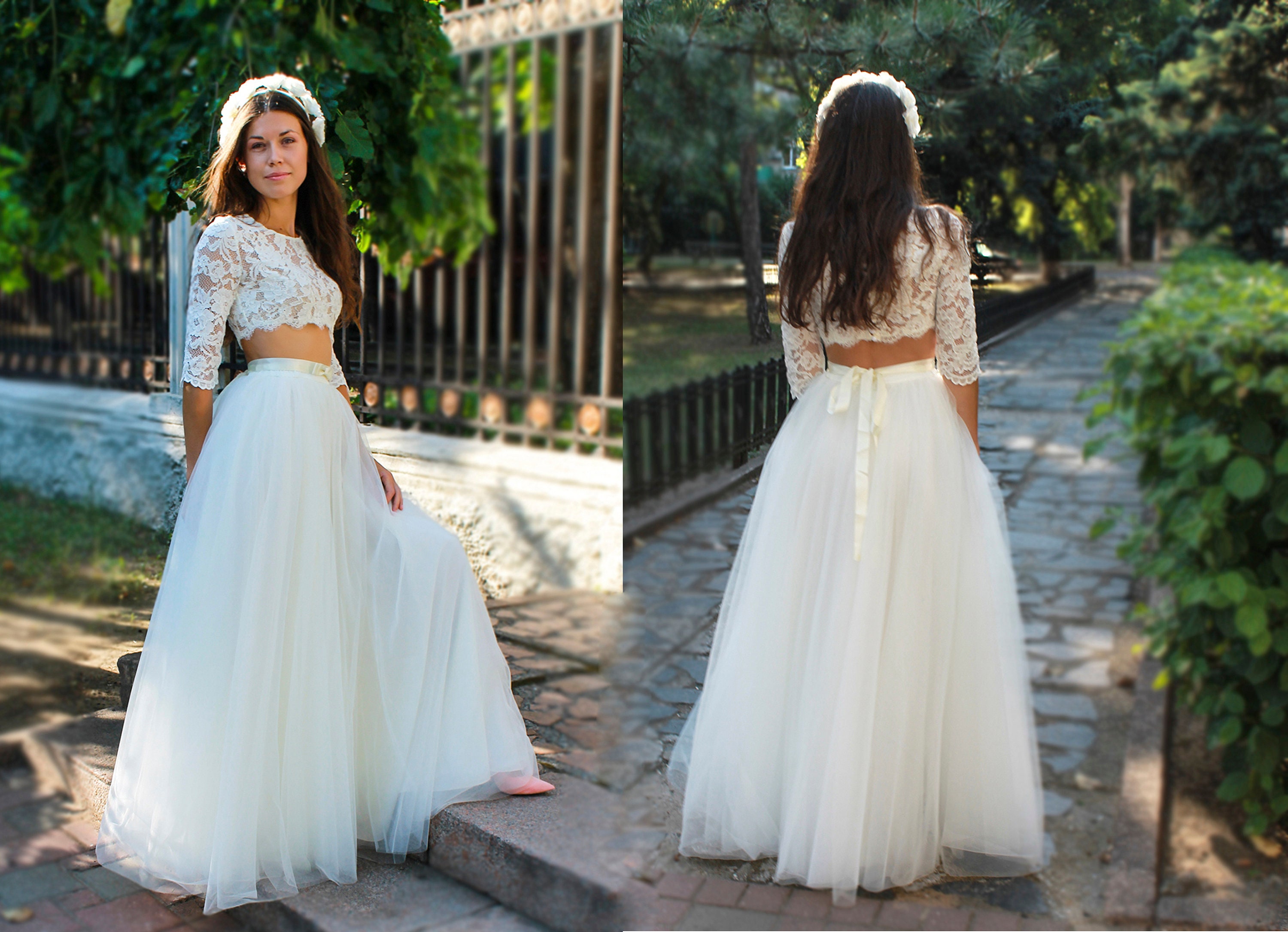 Ivory Tulle Skirt - Etsy