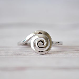 Sterling Silver Spiral Ring | Cute Silver Circle Ring |  Swirl Ring | Simple Silver Ring | Minimalist Ring