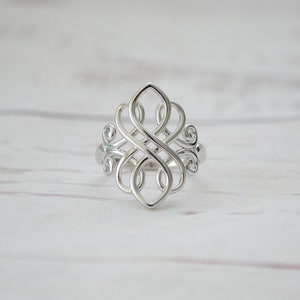 Sterling Silver Celtic Knot Ring Women's Silver Infinity Ring Celtic Knot Ring Endless Knot Ring Love Knot Ring image 1
