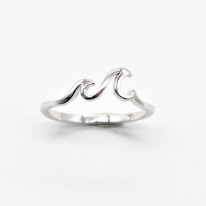 Sterling Silver Little Waves Ring | Dainty Wave Ring | Womens Surfer Ring | Wave Jewellery | Ocean Jewellery