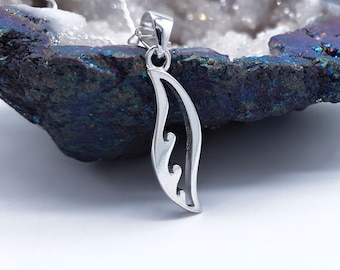 Silver Surfboard Necklace | Sterling Silver Surfer Pendant  | Ocean Surf Jewellery | Surfer Gift idea |